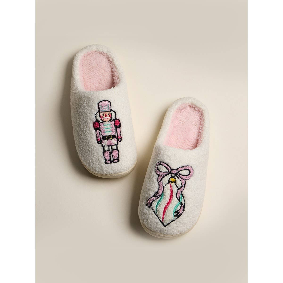 Nutcracker Ornament Cozy Slippers