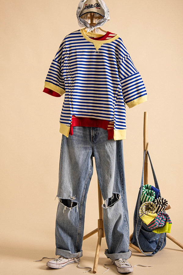 BLUEBERRY & LEMON OVERSIZE TOP