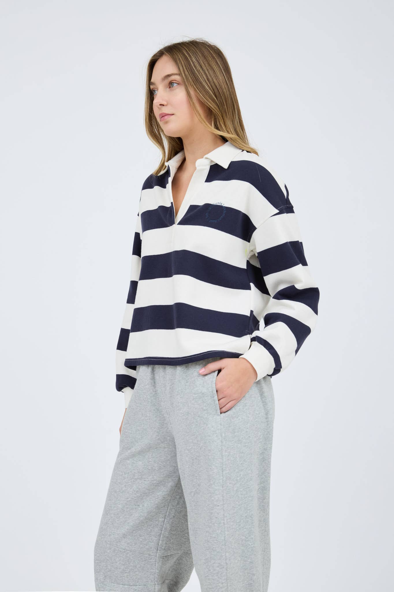 STRIPE POLO TOP