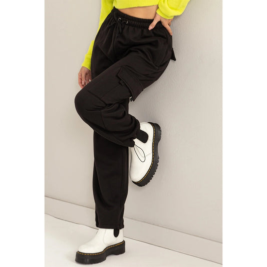 Not Your Girl Brushed French Terry Cargo Pants