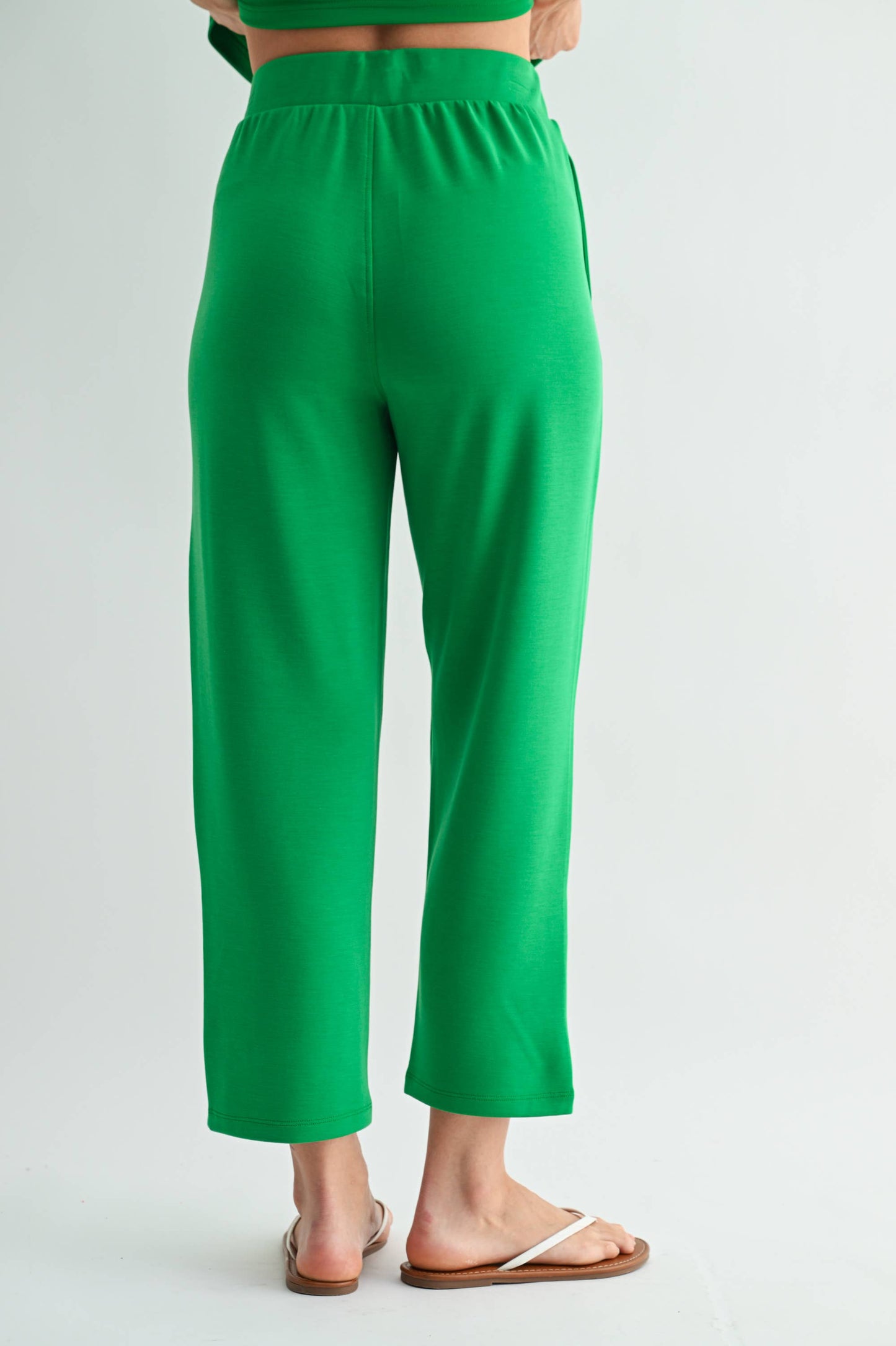 Green Laguna Soft Cropped Pants