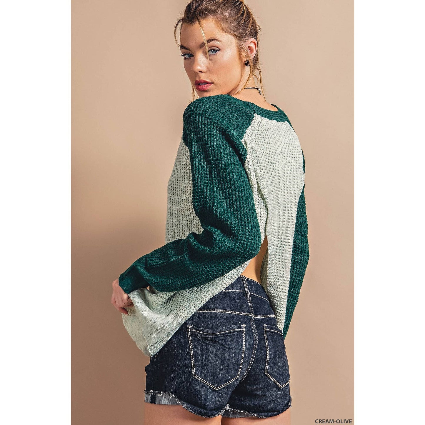 Split Back Light Sweater