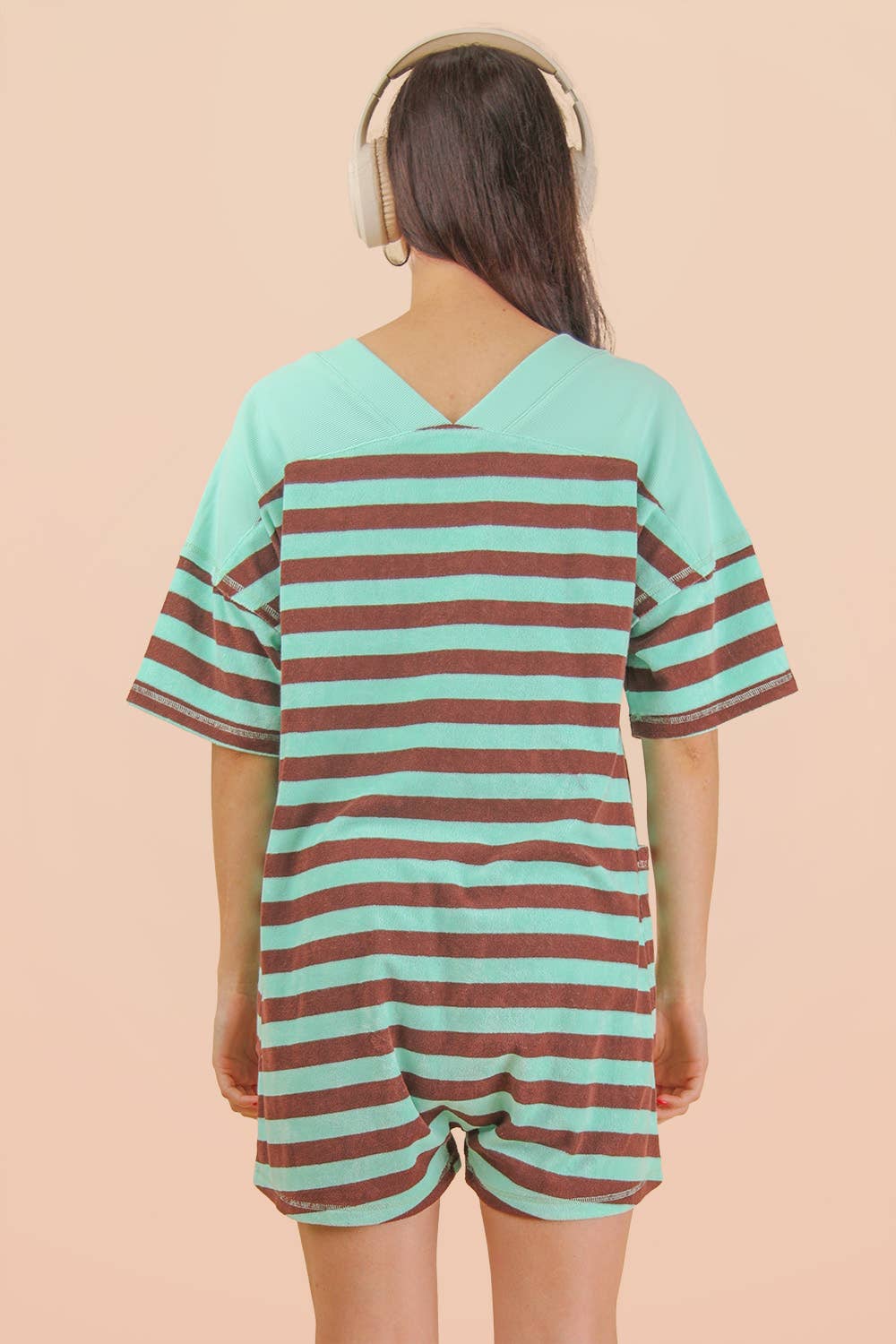 Mint Stripe Romper