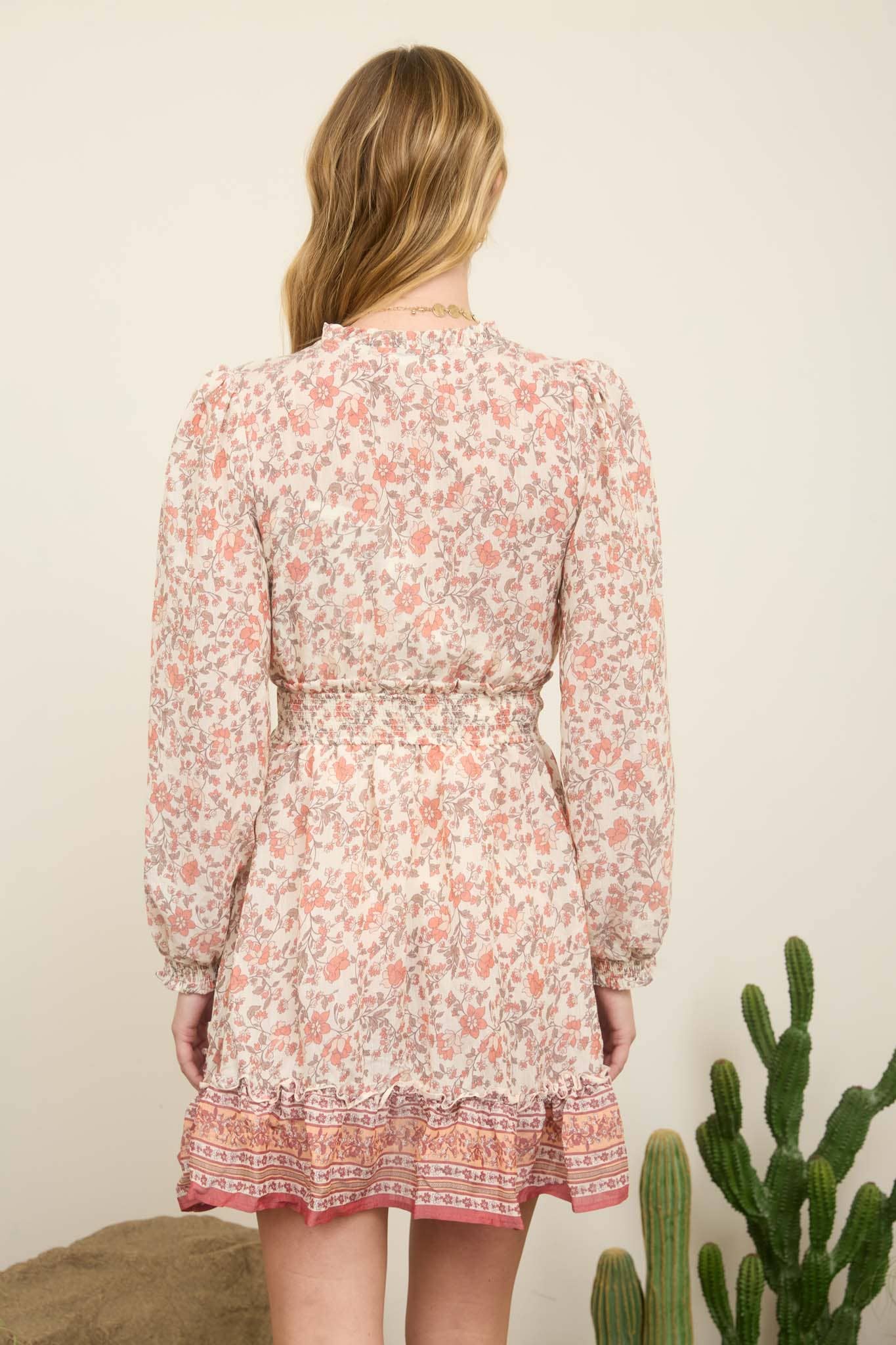 FLORAL EMPIRE WAIST DRESS