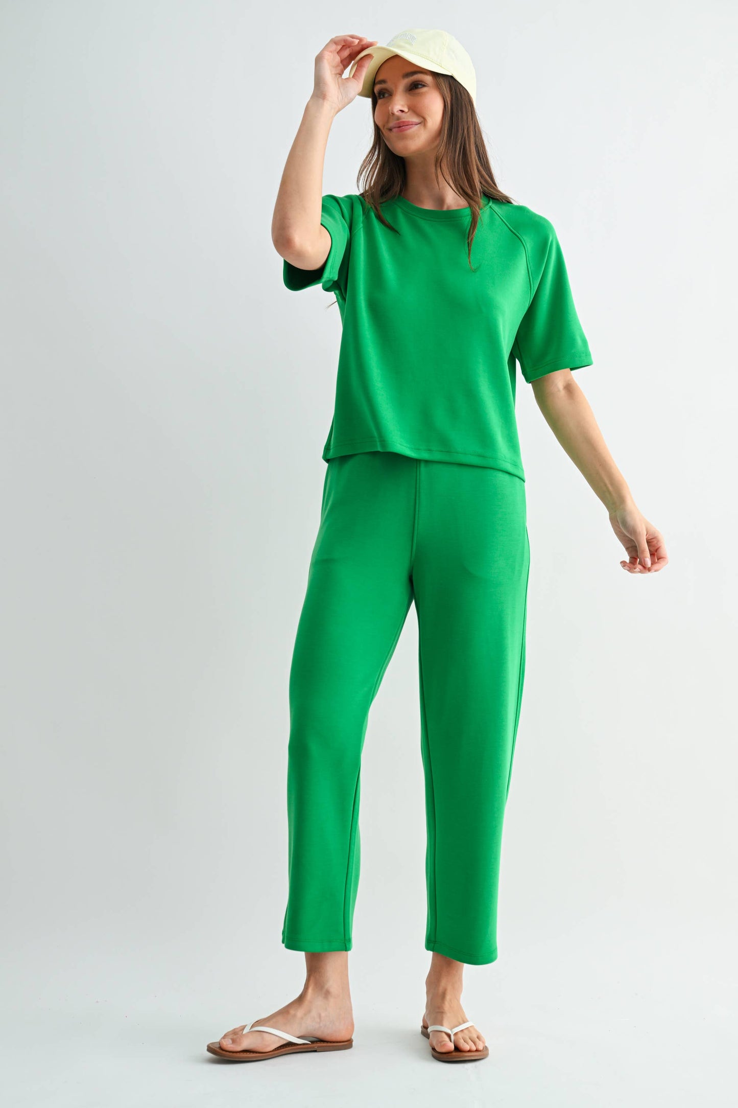 Green Laguna Soft Cropped Pants
