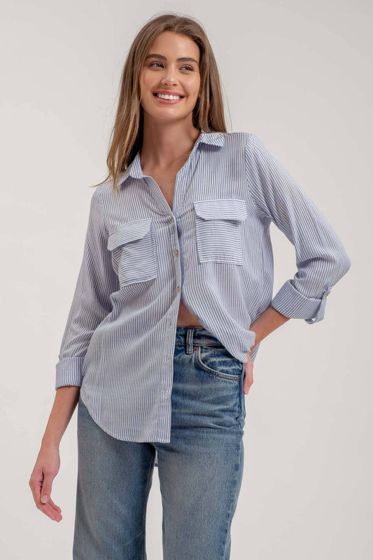 STRIPED BUTTON DOWN