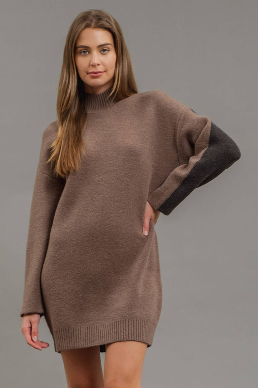 COLORBLOCK SWEATER DRESS