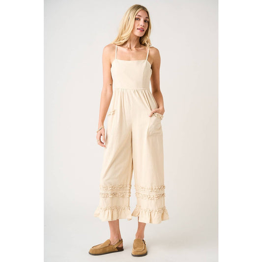 OAT RUFFLE HEM JUMPSUIT