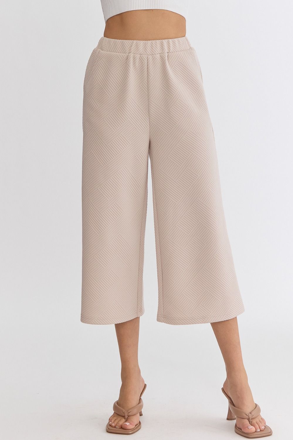 Tan Wide Leg Pants