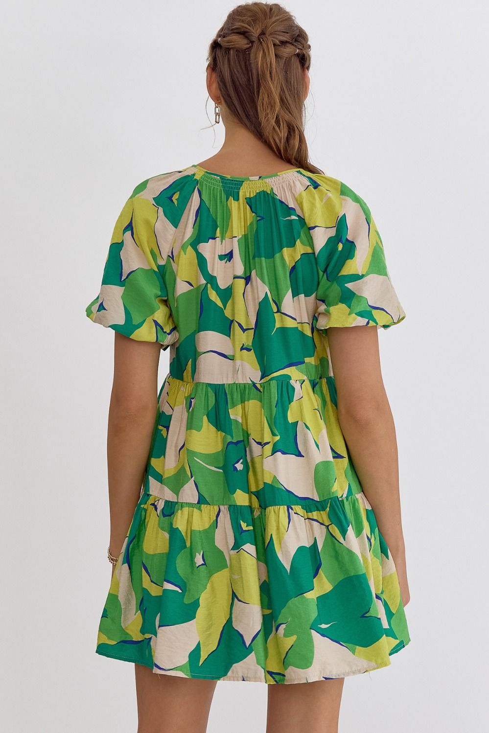 Green Short Sleeve Dress