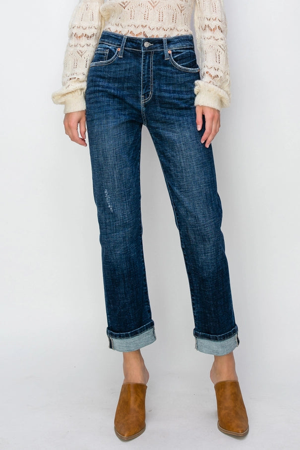 High Rise Straight Leg Jeans