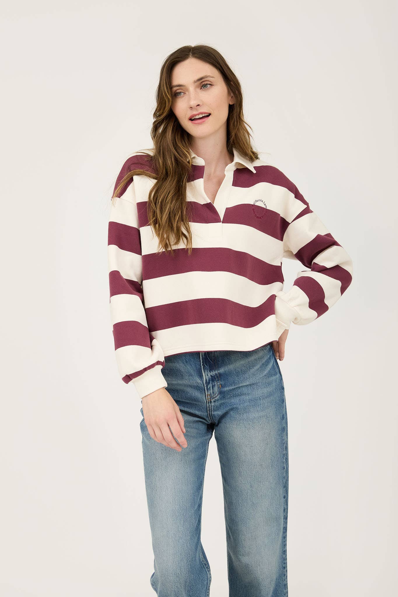 STRIPE POLO TOP