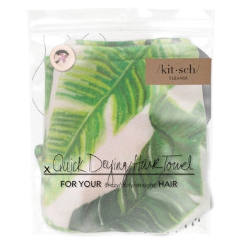 Quick Dry Hair Towel - Palm Print - LBoutique