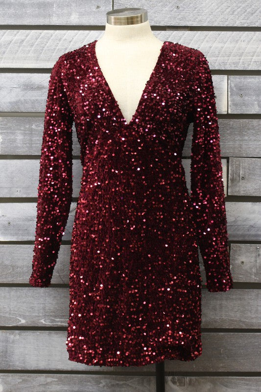 Curvy Velvet & Sequin Dress