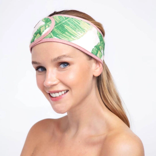 Microfiber Spa Headband -PALM PRINT - LBoutique