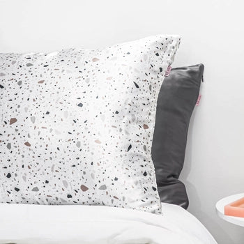 Satin Pillowcase - White Terrazzo - LBoutique