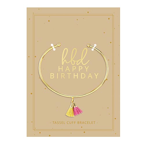 Tassel Cuff Bracelet - Happy Birthday - LBoutique