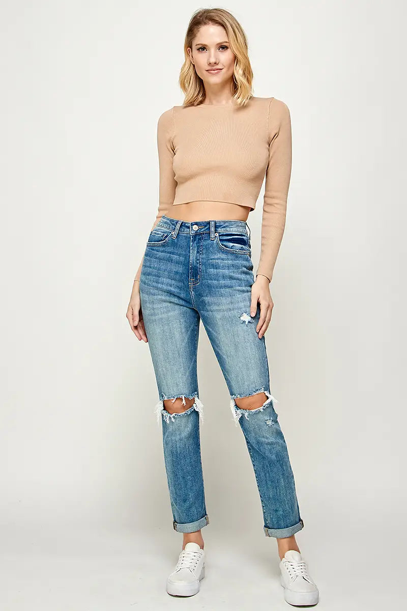 High Rise Mom Jeans