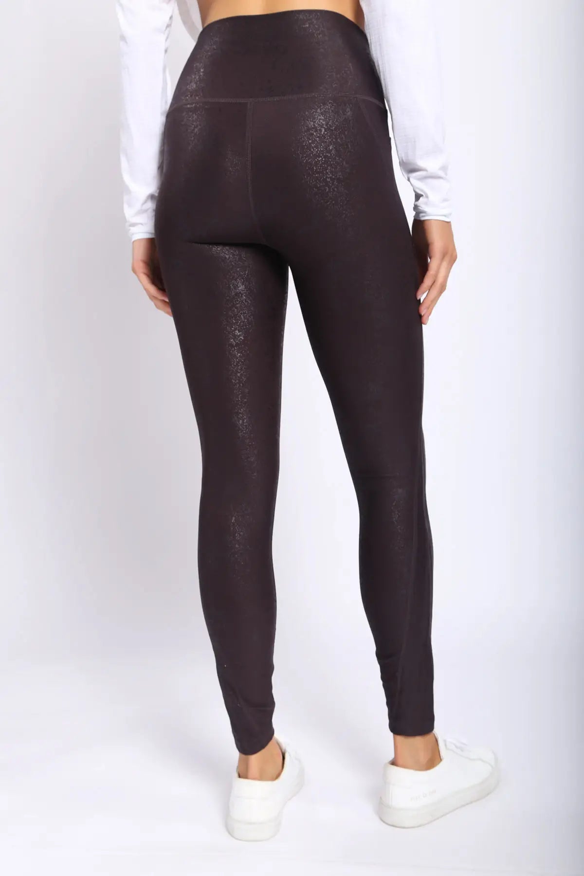 Chocolate High waisted Foil Leggings