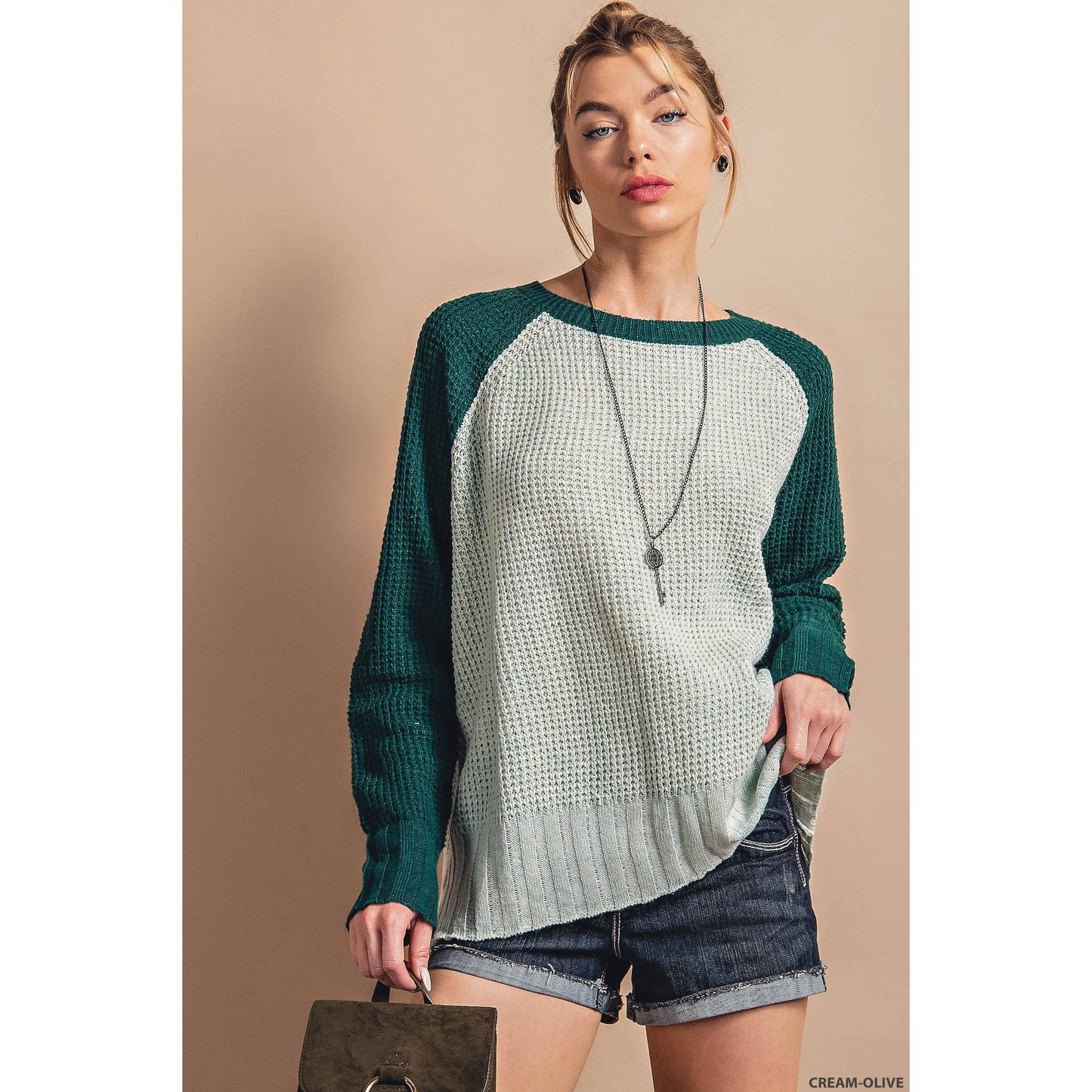 Split Back Light Sweater